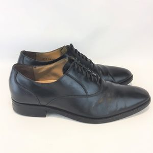 COLE HAAN Grand OS 10M Oxford Black Leather Cap Toe